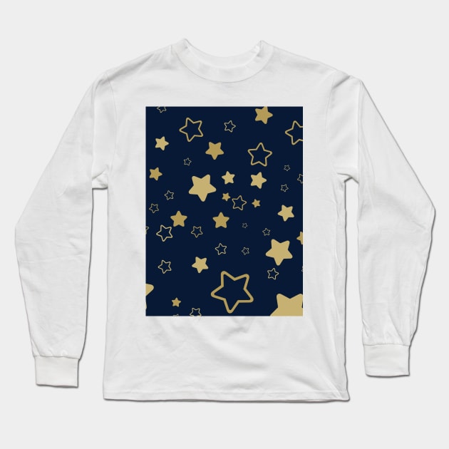 Golden Stars Long Sleeve T-Shirt by SturgesC